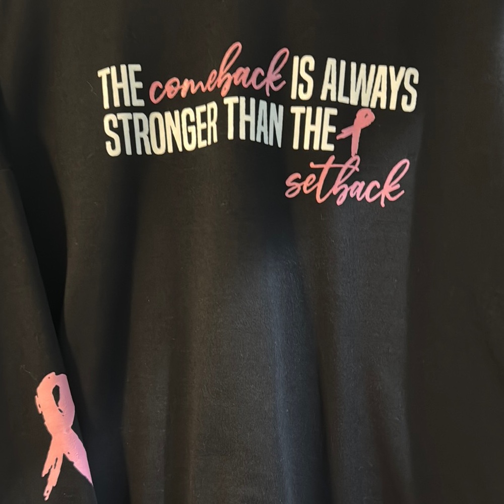Black and Pink Inspirational Hoodie